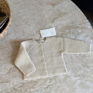 Cream Knit Baby Cardigan